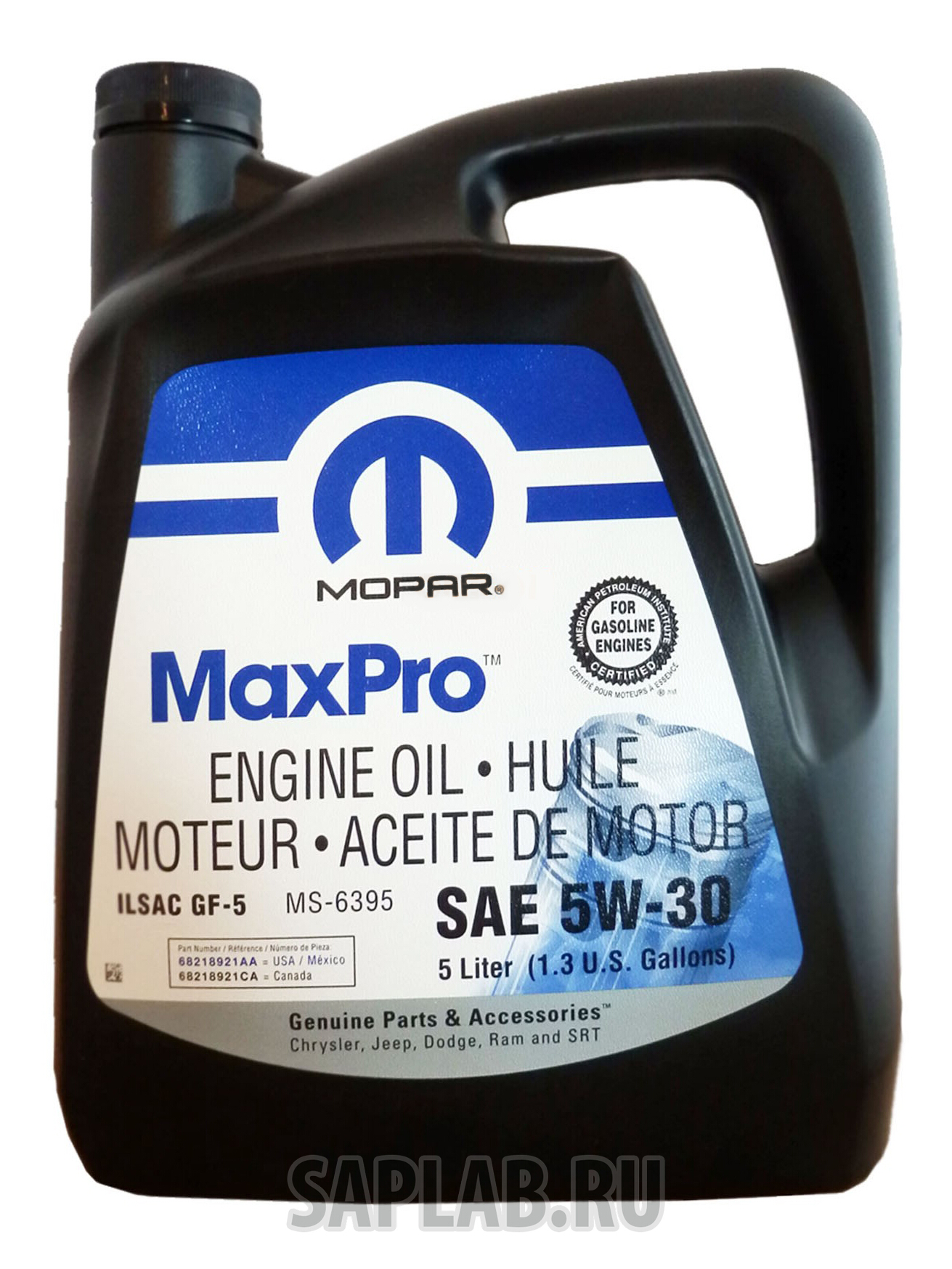 Купить CHRYSLER 68218921AA Моторное масло Chrysler Mopar MaxPro SAE 5W-30 5л