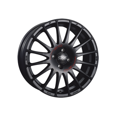 Купить Oz WHS057072 Superturismo GT 17/7,5 ET41 Matt black + red lettering